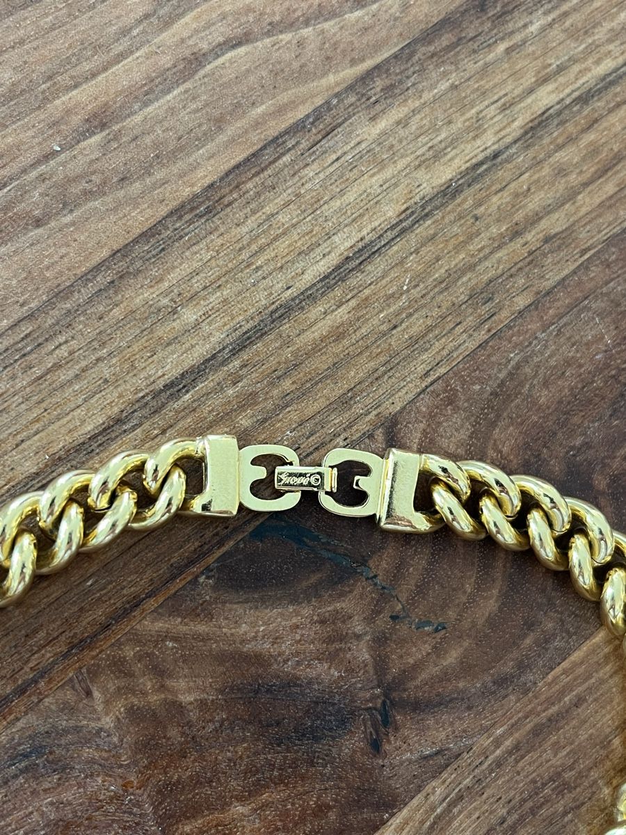 Catenine: Collier Grossé chaine dorée avec strass – Nuovo (secondo la descrizione) da Pully venduto da famillepellet 1
