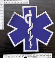 1 Feuerwehr / Ambulanz Rückenabzeichen "star of life"