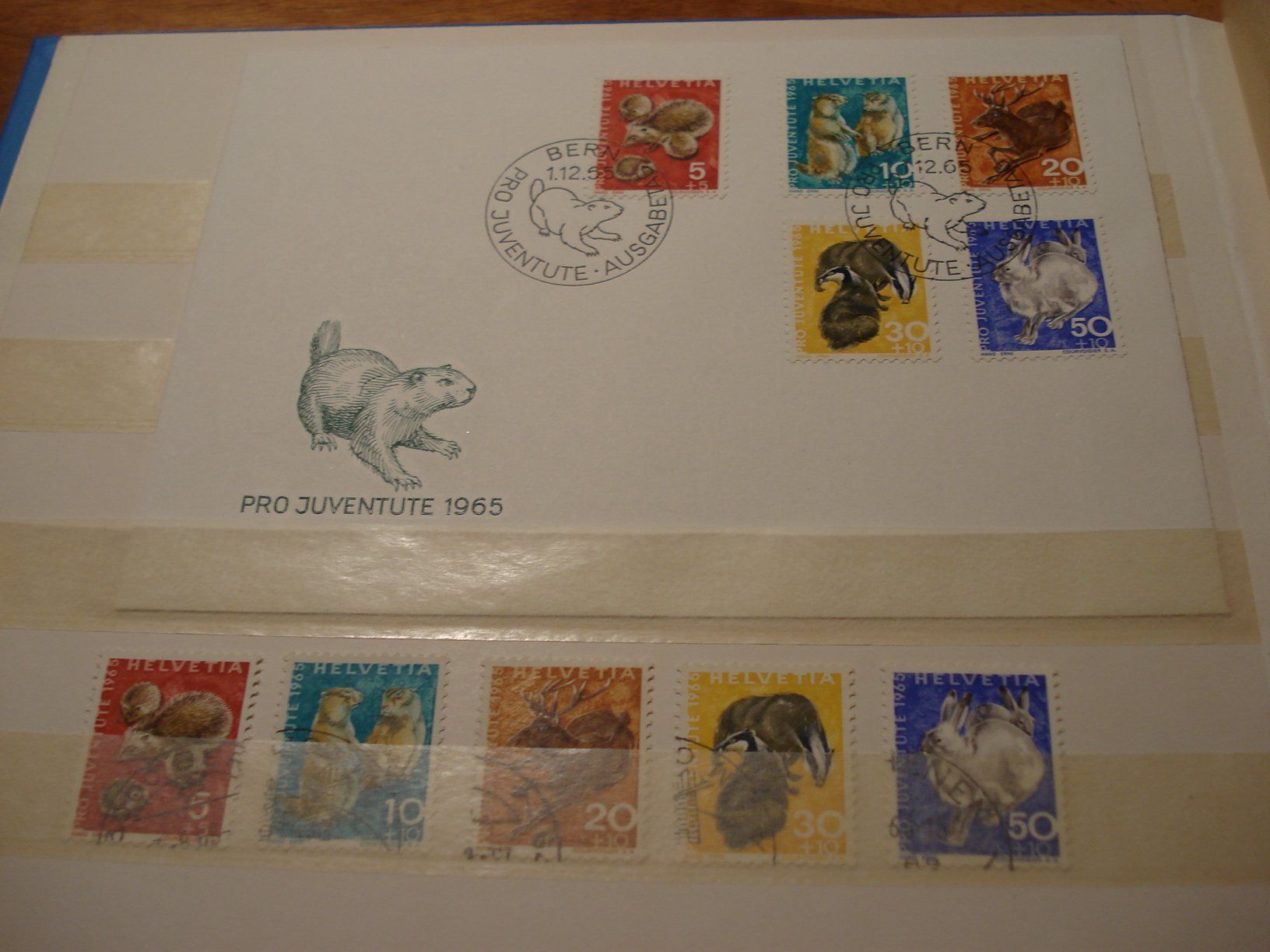 Tutti i francobolli: Pro Juventute 1965, FDC + Satz Lose o – Usato da Niederwil AG venduto da morostahu