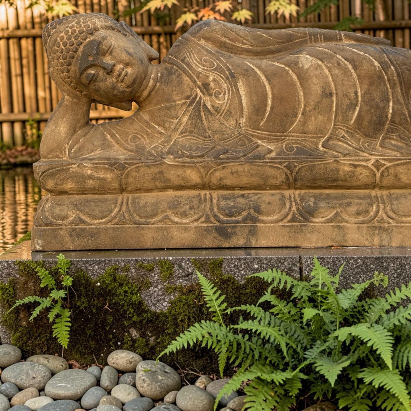 Sculture & Statue: Liegender Buddha Skulptur Nirvana Steinfigur Bluestone 100cm – Usato da Hilpoltstein venduto da TOMTAO88 1