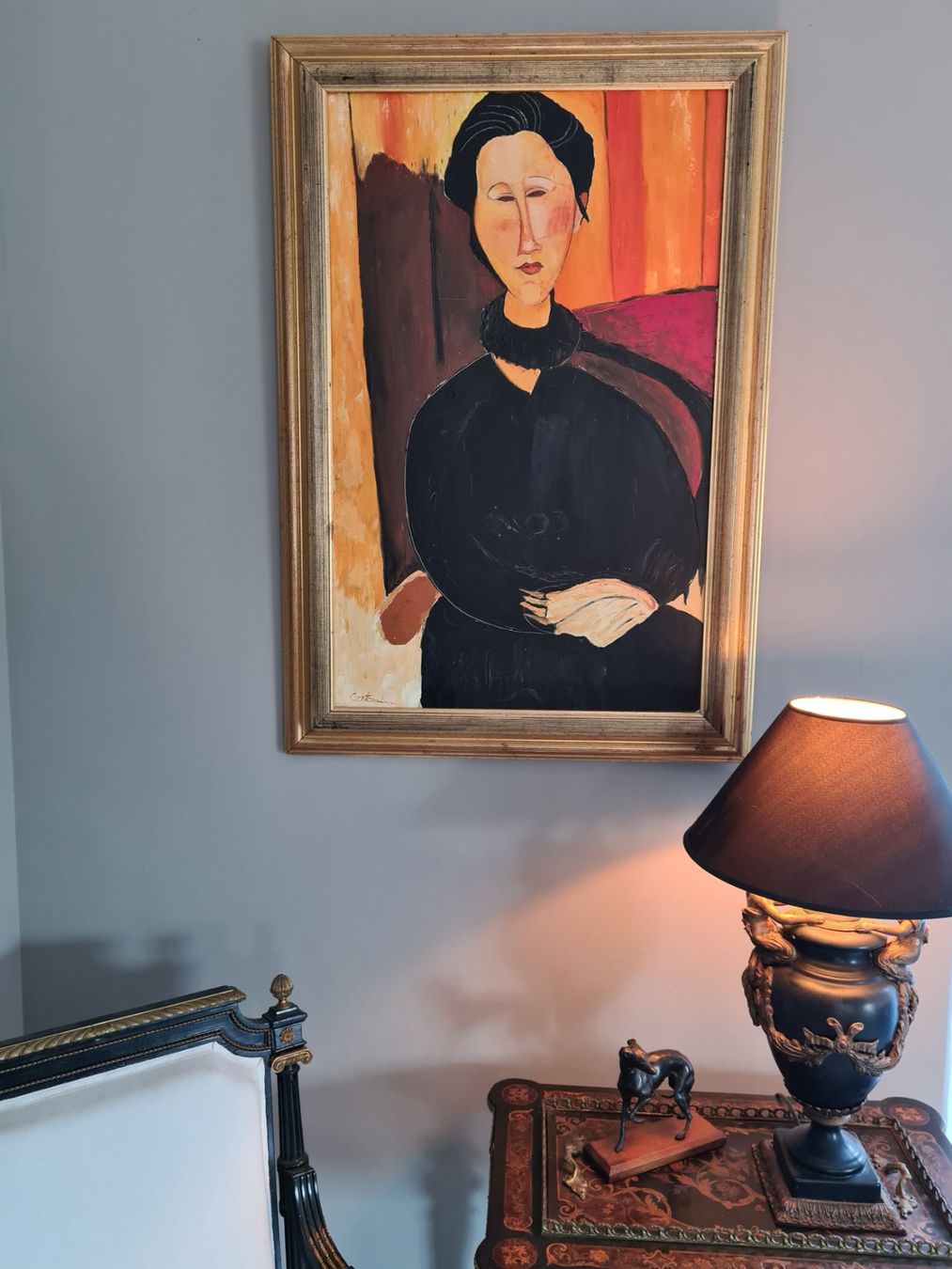 Dipinti: Grosses Portrait Gemälde n. Amadeo Modigliani – Usato da Rotkreuz venduto da Dobermann5 5