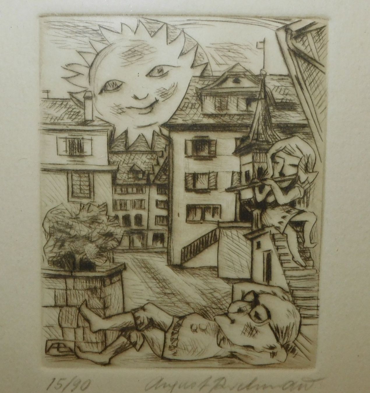 Grafica & Litografie: Lithografie limitiert u handsigniert v August Buchmann – Usato da Sursee venduto da 76 4