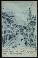 Wirtshaus-AK Lenzburg, Ortspartie aus de