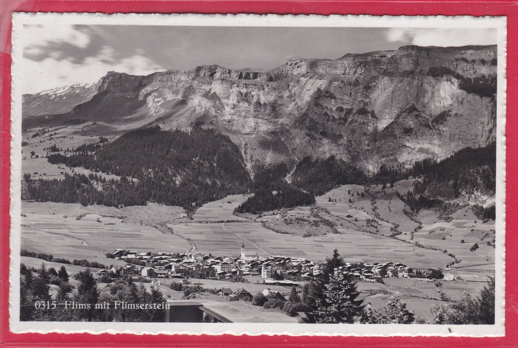 Cartoline postali: FLIMS MIT FLIMSERSTEIN, 29.7.1939 – Usato da Oberrieden venduto da Gebirgsstelze