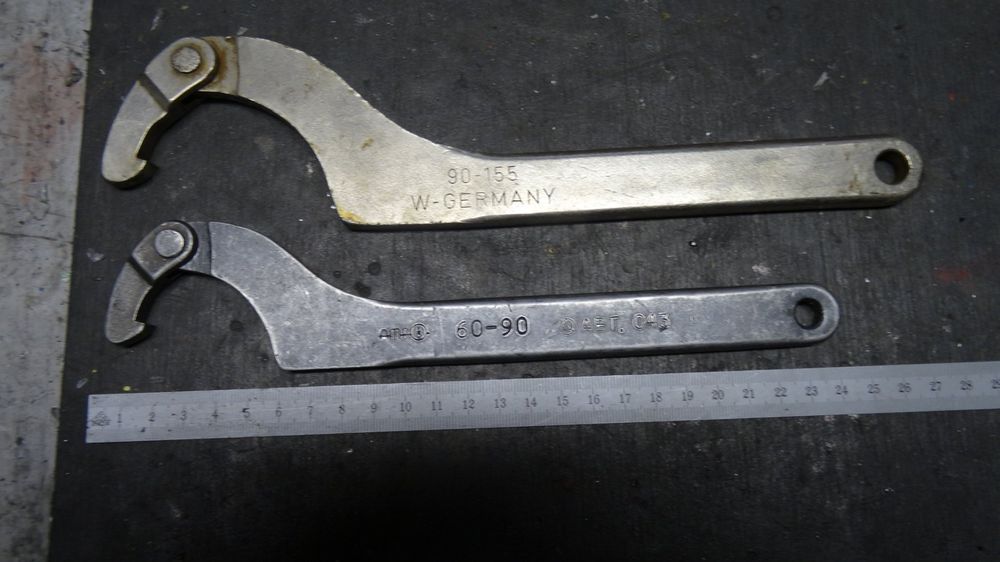 SWAWIS 4er Set Hakenschlüssel Verstellbar - Chrome Vanadium Für 19-170mm