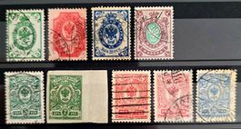 Finnland 1891–1900: Russische Adler-Serie (9 W. gestempelt)