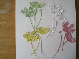 Stanz-Papier Motive  Blumen