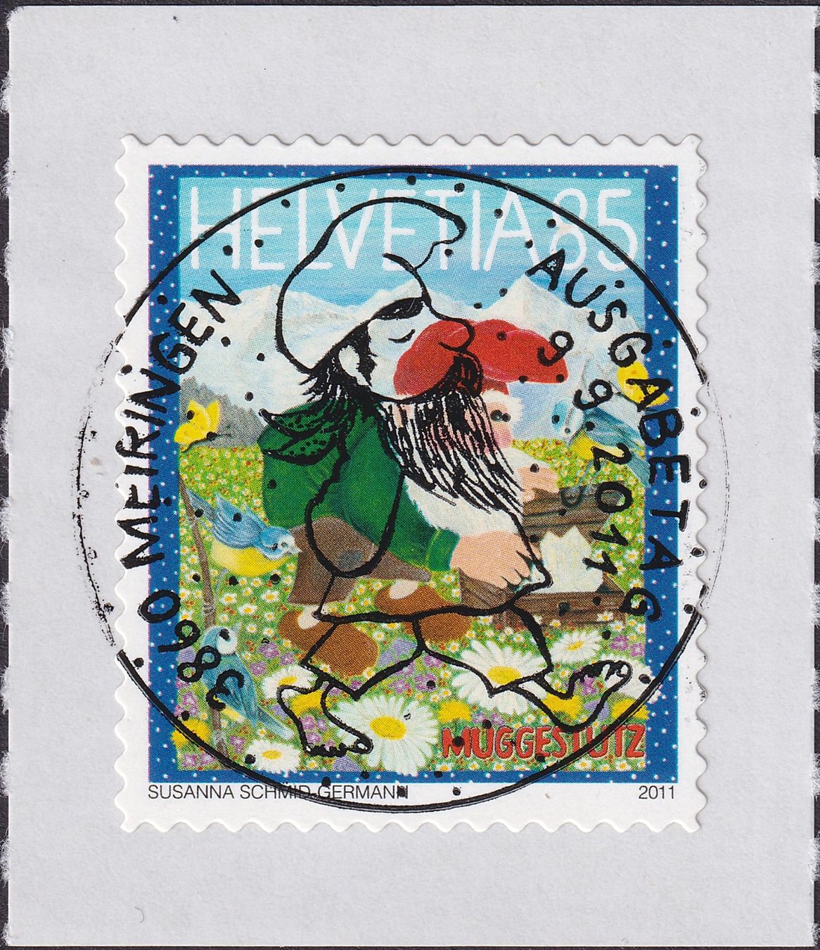 Tutti i francobolli: 2011, Nr.1405 "Muggenstutz" mit Ersttags-Voll-Stempel. – Usato da Sursee venduto da Luzernerraute