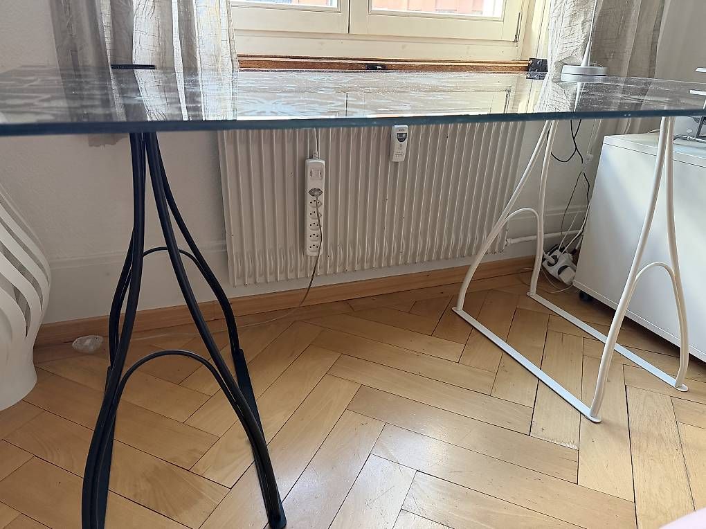 Tavoli: Tischplatte Glas mit Beinen 150x80 – Usato da Bern venduto da ast3150 2