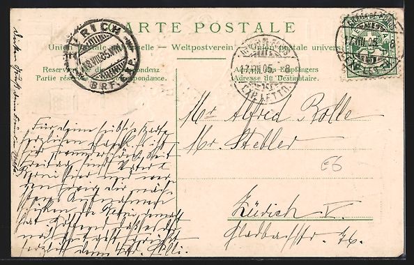 Cartoline postali: Passepartout-Lithographie La Chaux-de-Fo – Usato da Berlin venduto da bartko-reher 1