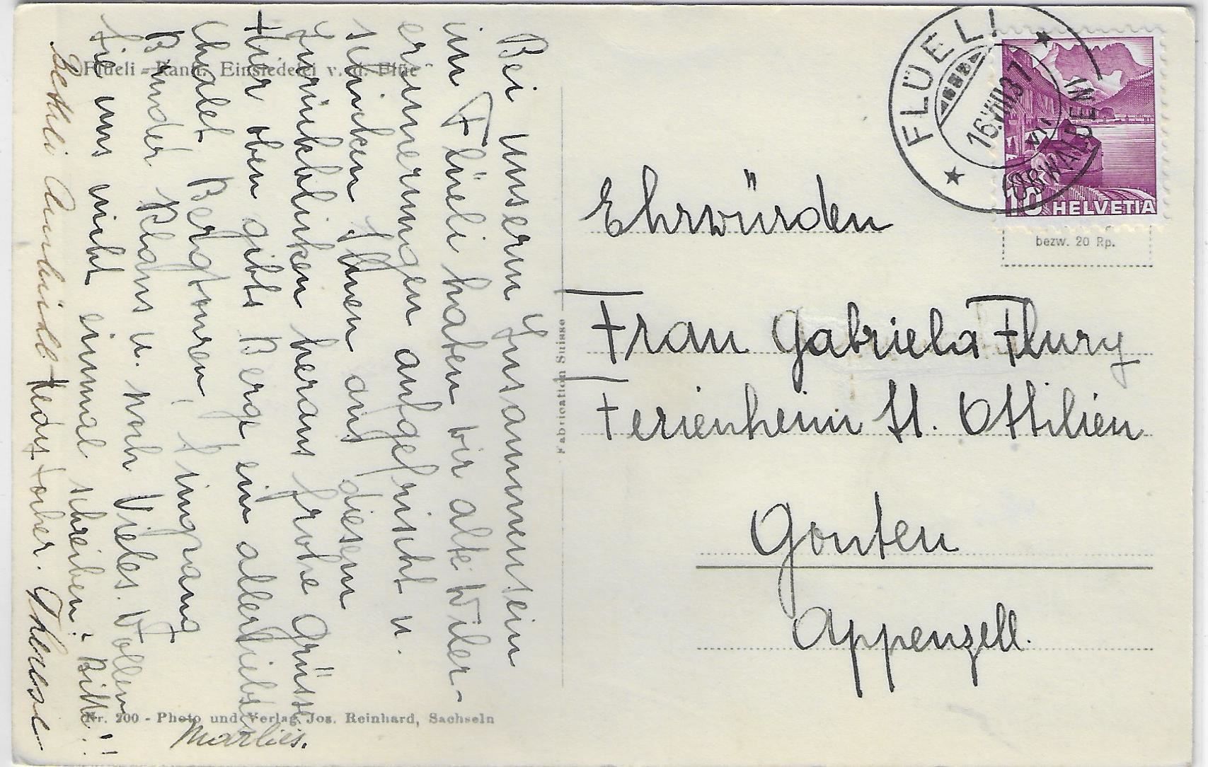 Cartoline postali: Flüeli-Ranft - Einsiedelei v. d. Flüe – Antico da Ettingen venduto da Kartenplanet 1