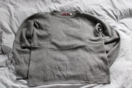 Pullover grau, Angora / Lammwolle