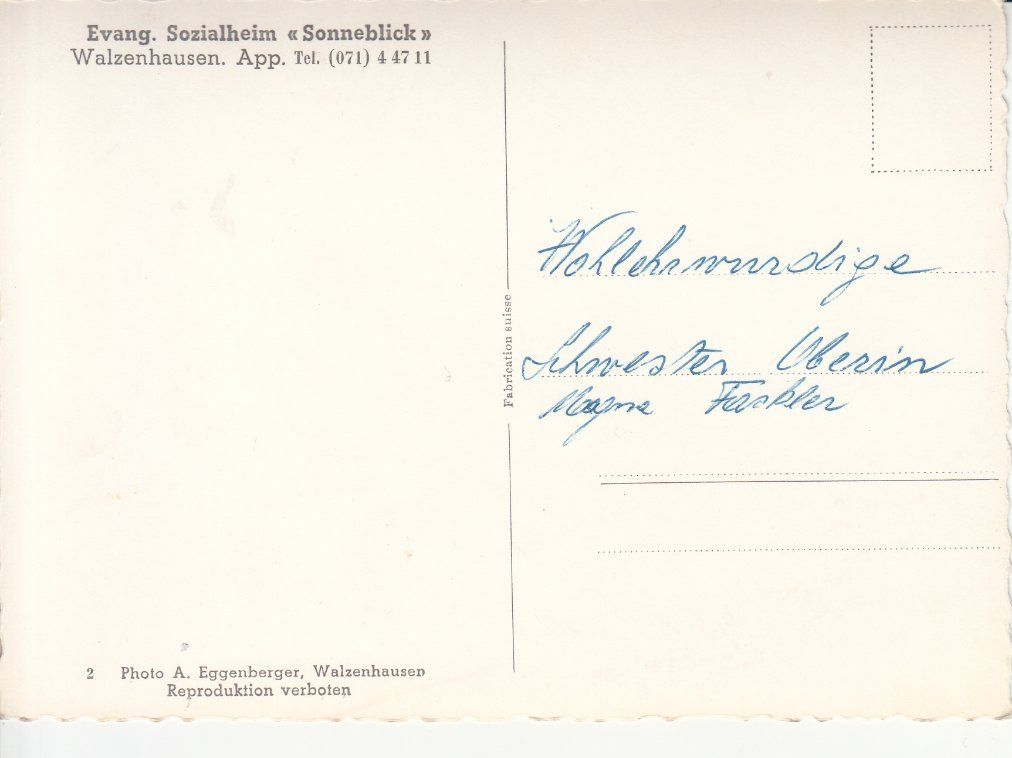 Cartoline postali: Walzenhausen Sonneblick ca. 1950 – Usato da Bürglen TG venduto da StampGraf 1