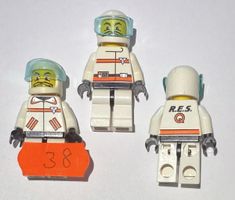 3 Stück Lego Figuren Space Set:  R.E.S.-Q Team,