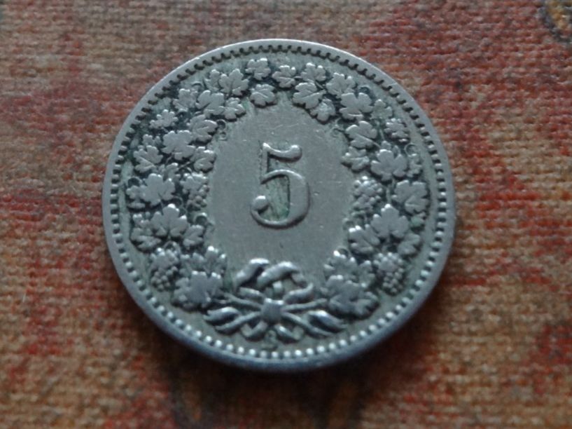 Tutti le monete: 5 Rp. 1890  (A) – Usato da Romanel-sur-Lausanne venduto da Swift13 1