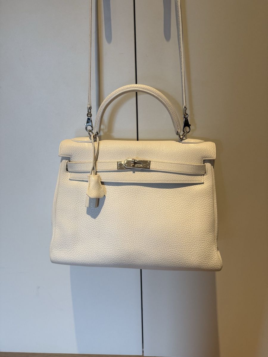 Hermès Sacs femmes: Hermès Kelly 32 Togo White 2006 – D'occasion à Genève par SG_73