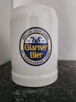 Chope à bière Glarner Bier céramique occasion blanche