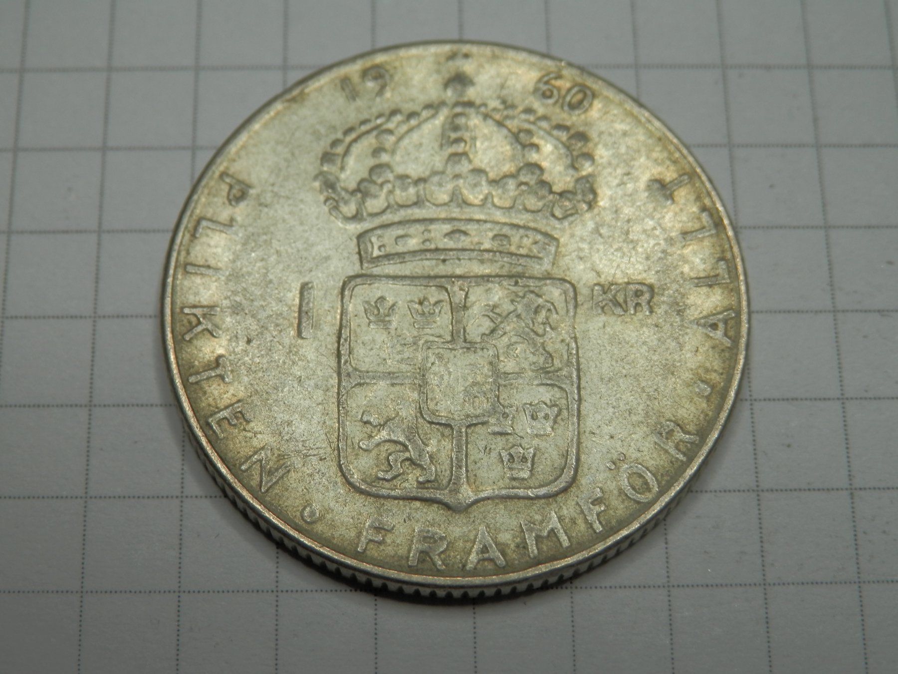 Alle Münzen: Silber 0.400, Schweden  1 Krone, 1960 – Gebraucht aus Weiach von weiach81