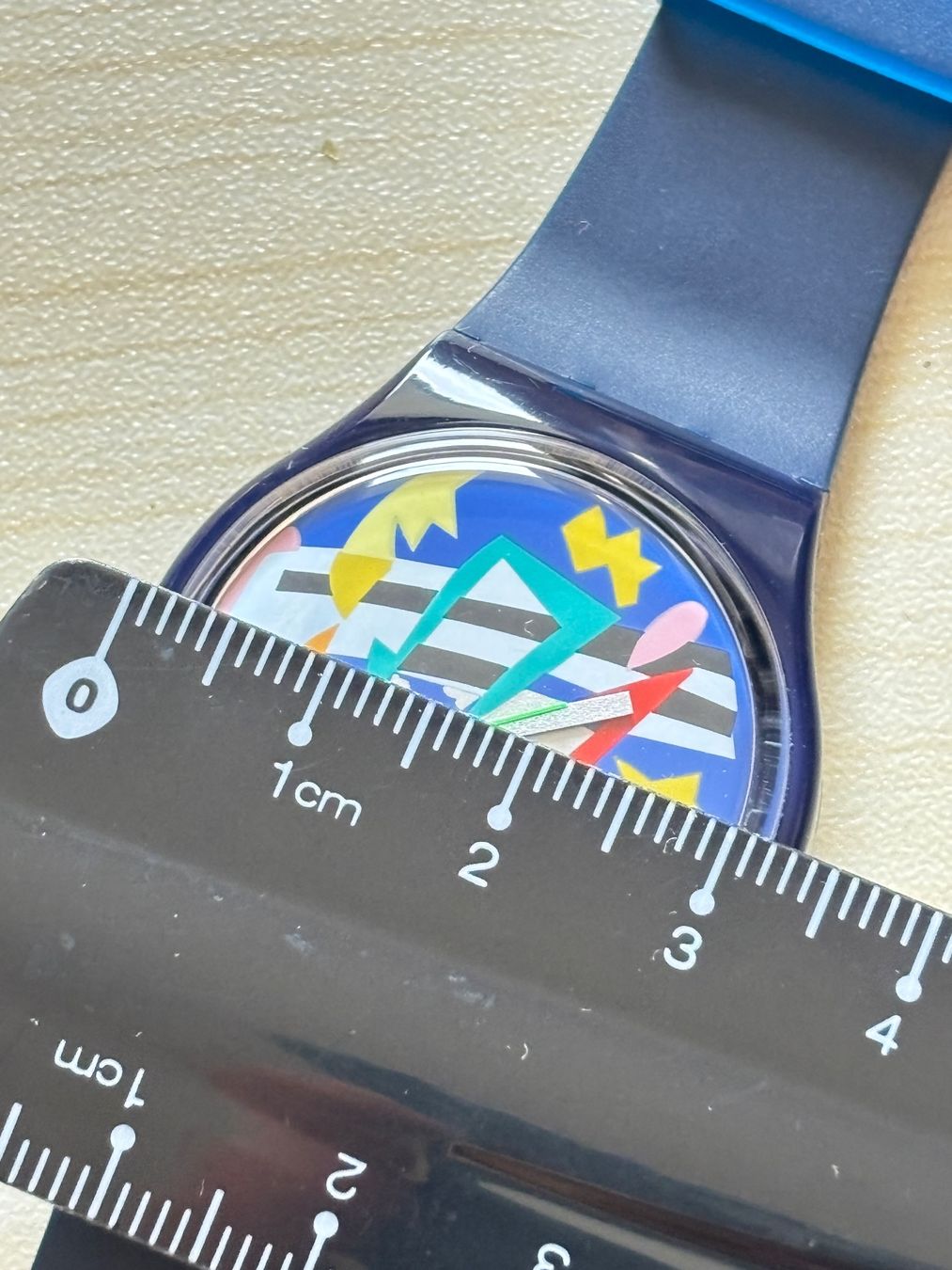Swatch Orologi: Swatch Uhr Modell 1992 blau bunt – Usato da Grenchen venduto da chththl 2