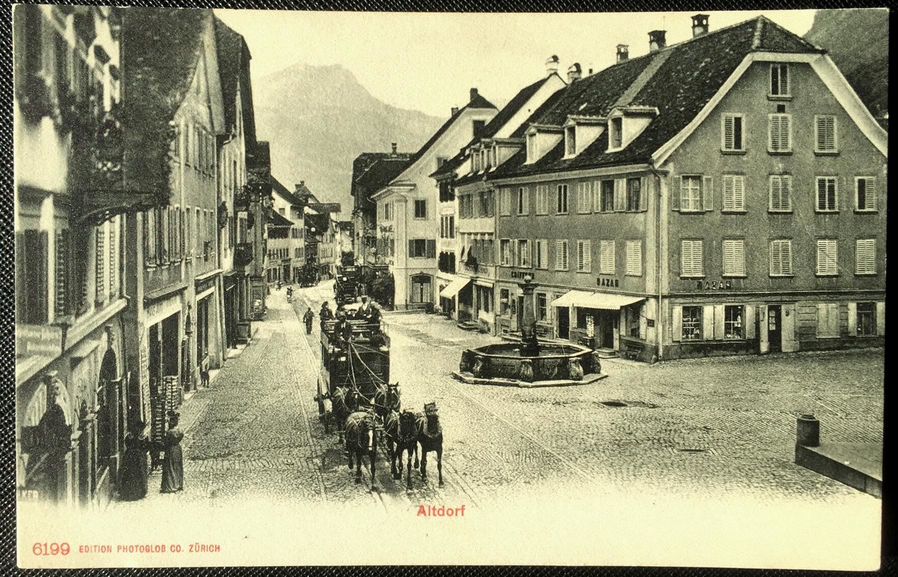 Cartoline postali: ALTDORF Bazar - AK-Shop - Postkutsche – Nuovo (secondo la descrizione) da Jona venduto da philajona