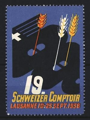 Sonstiges zum Sammeln & Seltenes: Reklamemarke Lausanne, 19. Schweizer Com – Gebraucht aus Berlin von bartko-reher