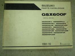 Ersatzteil -Katalog Suzuki GSX 600 F  Jg.1991-10