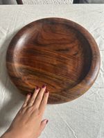 Dekorative TEAK Holzschale, Durchmesser 39cm, Top Zustand!