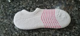 Socken Weiss mit plnk Muster Grösse 35-38 neu
