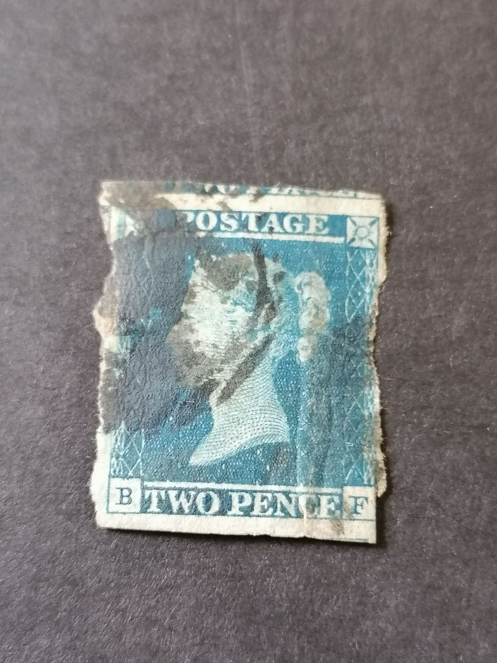 Alle Briefmarken: Two pence blue 1841  – Gebraucht aus Happerswil von tschergi
