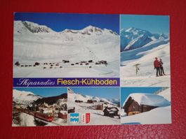 AK Fiesch Kühboden Wallis Skigebiet mit Skilift Bahn 1992