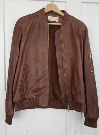 Michael Kors Bomberjacke Leder braun Grösse M nur 2 Mal an