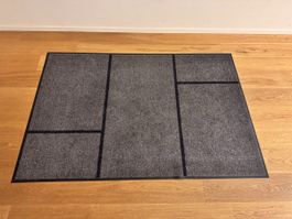 IKEA KÖGE Fussmatte 102 × 152 cm grau/schwarz