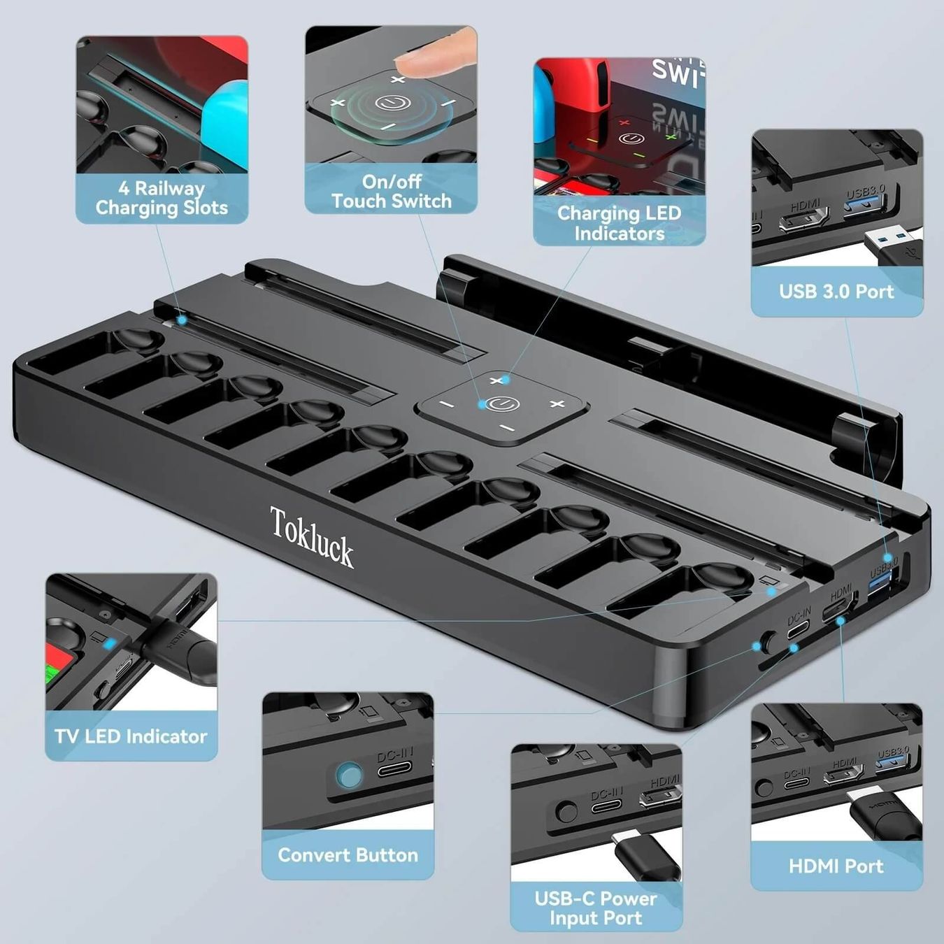 Giochi: Switch TV-Dockstation mit HDMI- und USB-Anschluss – Nuovo e nell'imballaggio originale da Unterägeri venduto da RmOnline 1