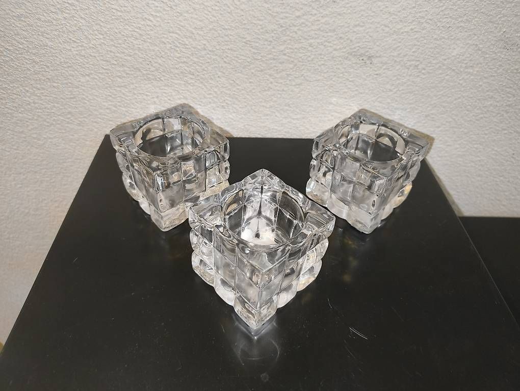 Portacandele: 3x Windlicht Glas – Usato da Nänikon venduto da Manta87