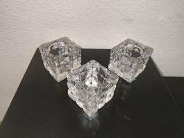 3x Windlicht Glas