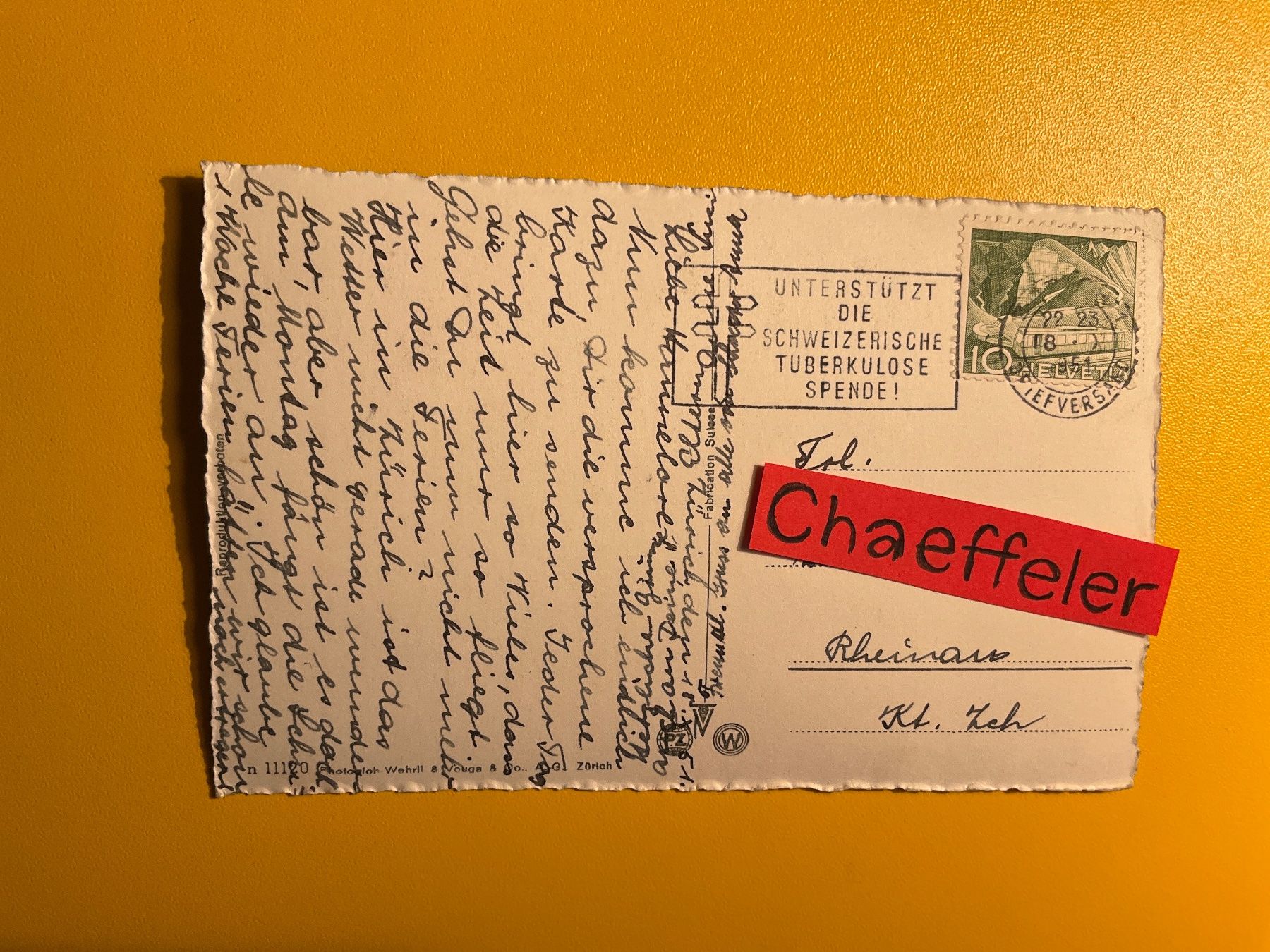 Cartoline postali: 1951 Stäfa, Seeblick – Usato da Zürich venduto da Chaeffeler 1