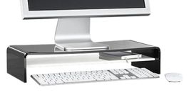 Medienträger U-Form mit Boden, 500x230x100 mm, schwarz/weiss