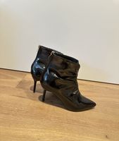 Lackleder Stiefeletten schwarz Gr. 35