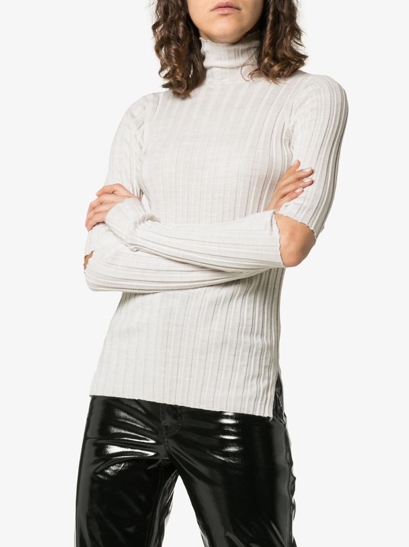 Pullover & Sweatshirts: Helmut Lang Ribbed Turtleneck Sweater XS Blue – Neu (gemäss Beschreibung) aus Genève von TreasureChest