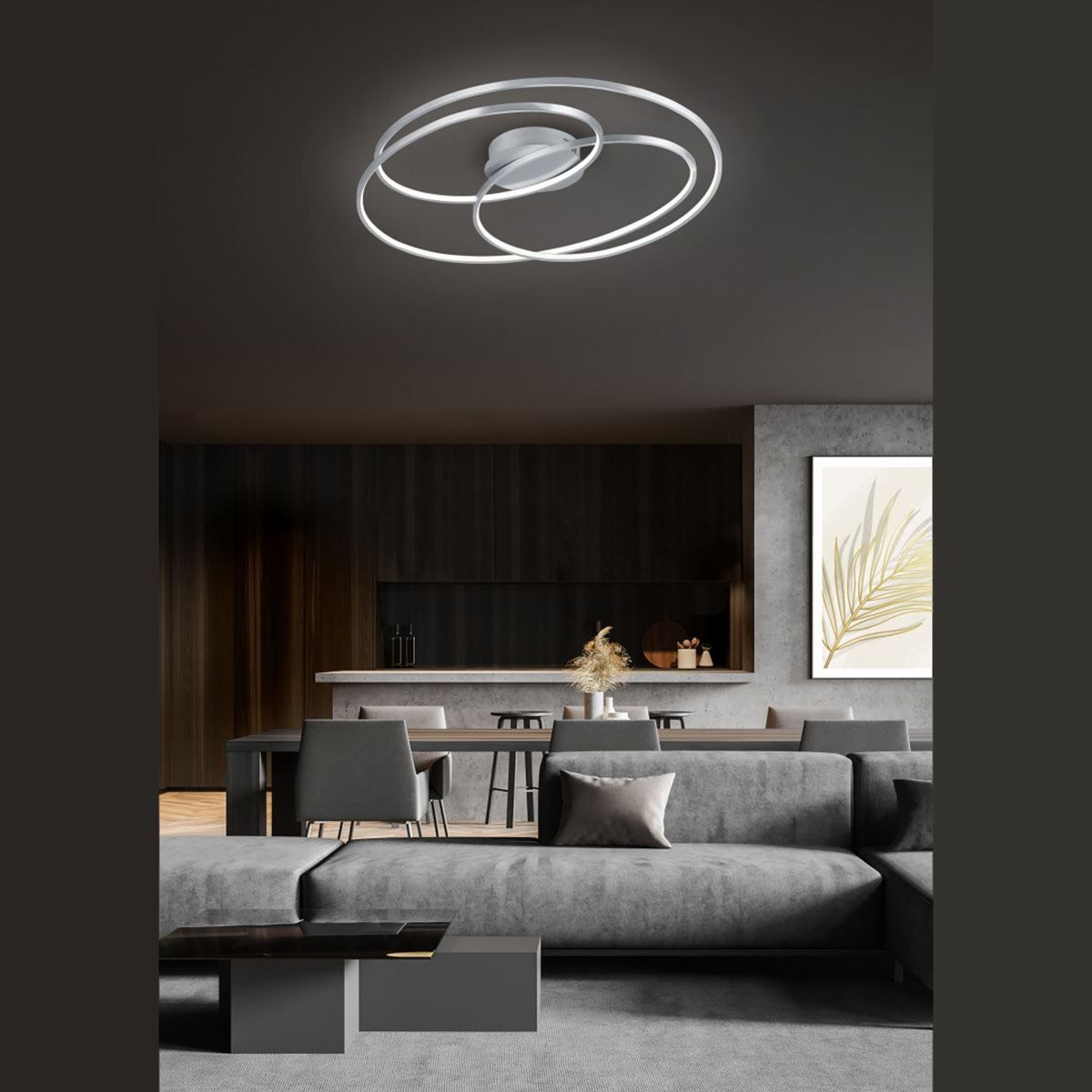 Lampadari & plafoniere: LED Deckenleuchte, Silber, Rund, 7000 Lm – Nuovo (secondo la descrizione) da Kreuzlingen venduto da Smart-Light 1