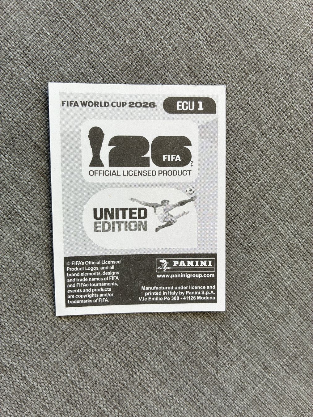 Panini Cartes à collectionner: FIFA WC 2026 Ecuador ECU 1 Sticker – Neuf (Voir description) à Boll par valoune01 1