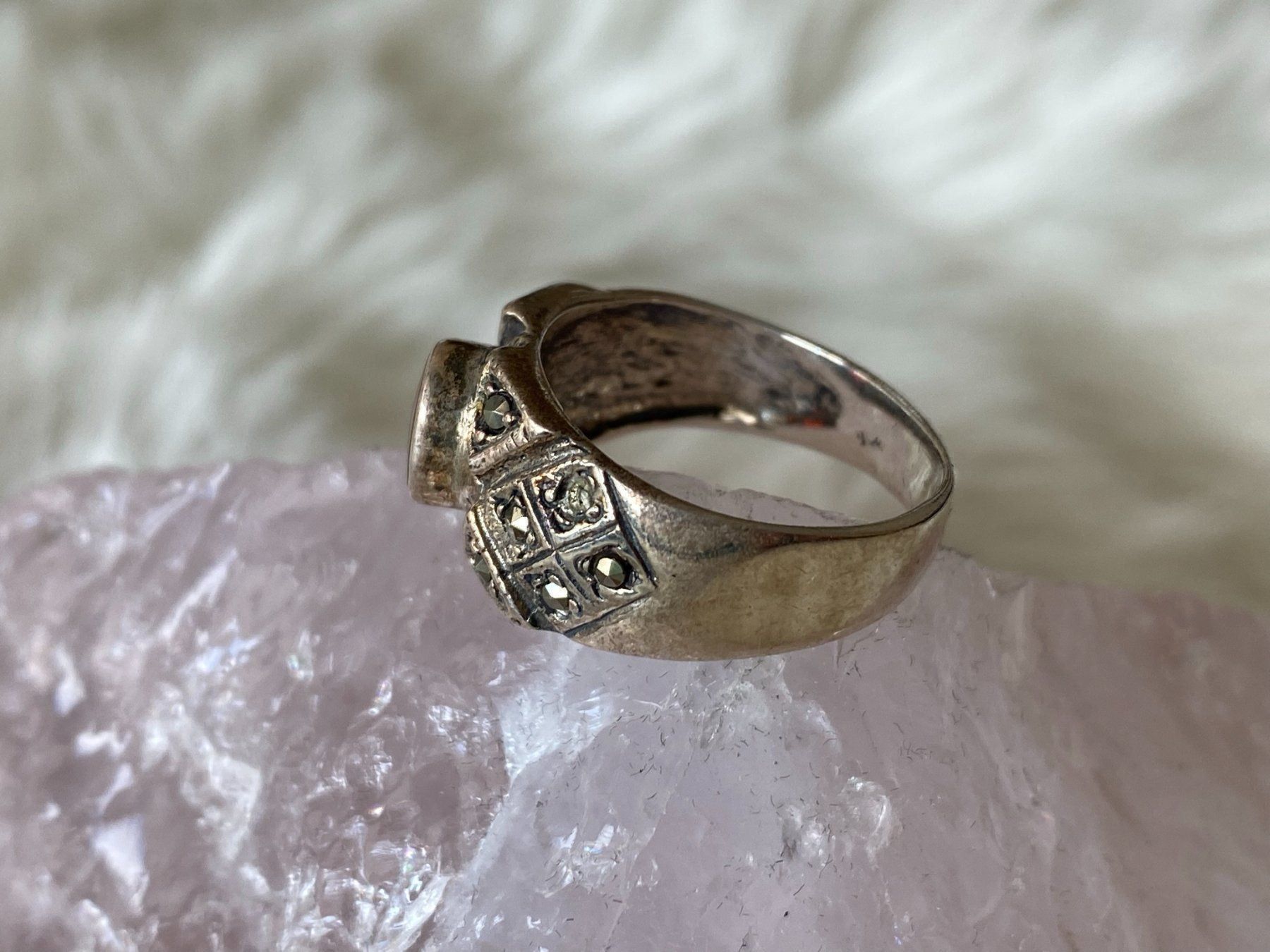 Anelli: Ring Silber 925 mit rotem Stein – Usato da Istighofen venduto da Ringparadies 1