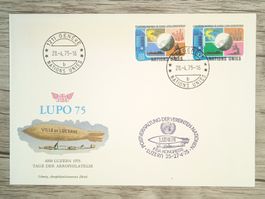 TR89 Enveloppe + Timbre Suisse / ONU 1975 Theme Aviation