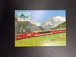 Maximumkarte Furka - Oberalp - Bahn 1997