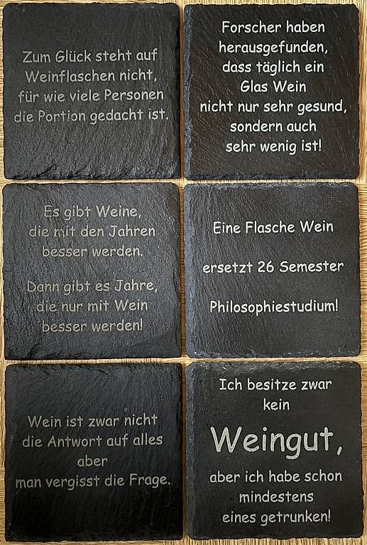 Sottobicchieri: Untersetzer Wein Geschenkset – Nuovo e nell'imballaggio originale da Trimmis venduto da Laserart_FN
