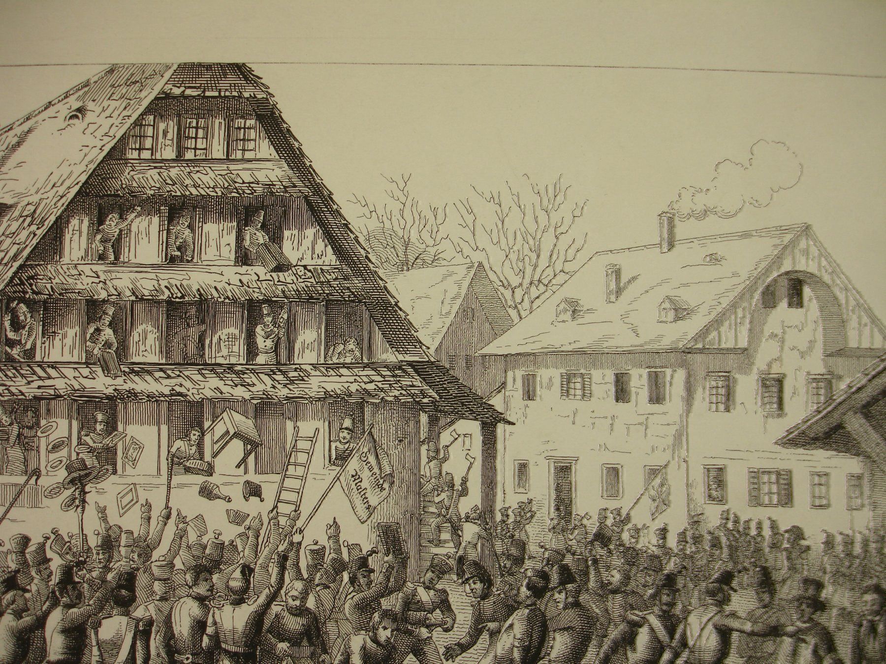 Grafica & Litografie: MALTERS, FEDERLITHOGRAPHIE UM 1850 – Usato da Grüningen venduto da Kartensammler 3