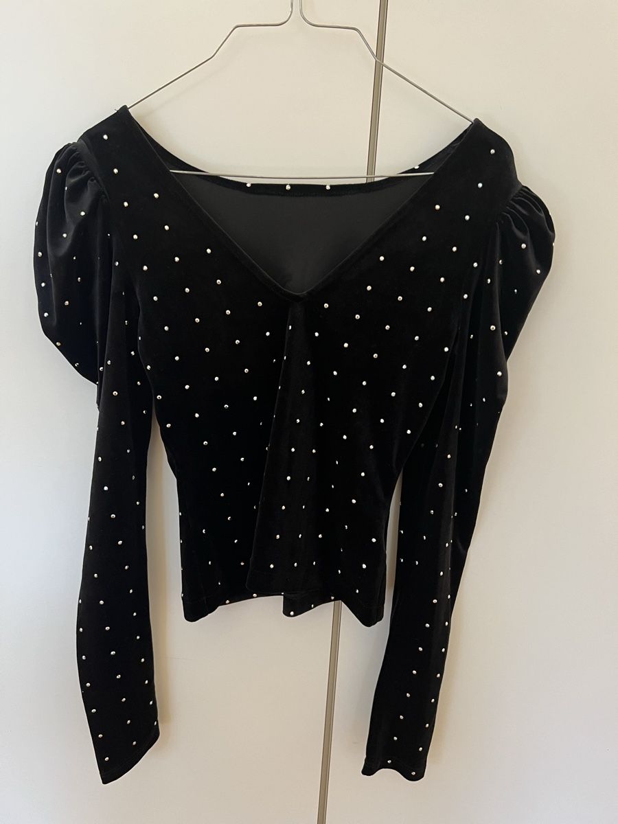H&M Blusen: H&M black velvet blouse – Neu (gemäss Beschreibung) aus Adliswil von avatar83 1