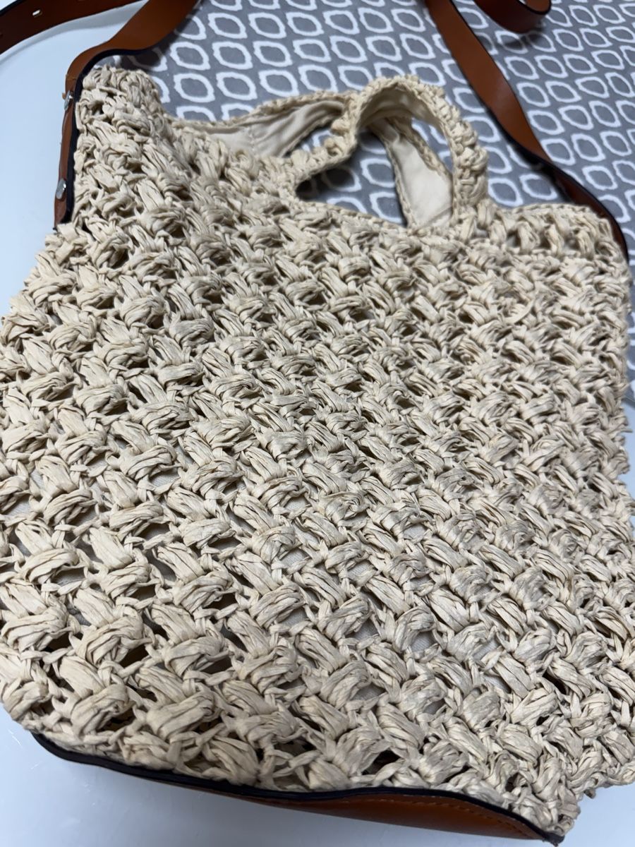 Borse da donna: Esprit Tasche aus Stroh und Leder – Nuovo (secondo la descrizione) da chur venduto da merygori 1