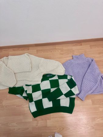 3er Set Wollpullover, Grösse L
