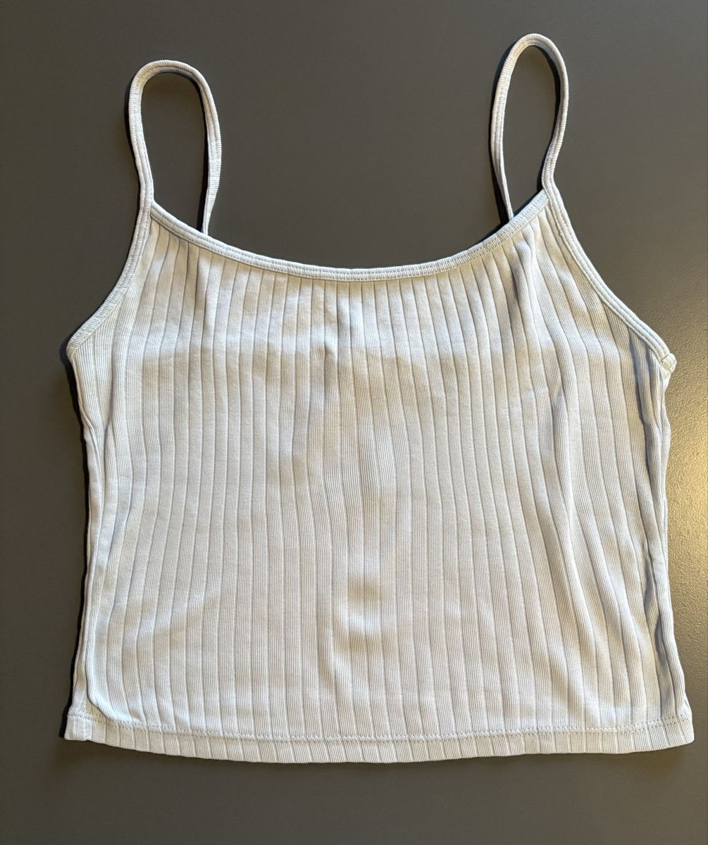 Tally Weijl Top: Sommerliches Rippen-Top in Hellblau – Usato da Güttingen venduto da norwis3